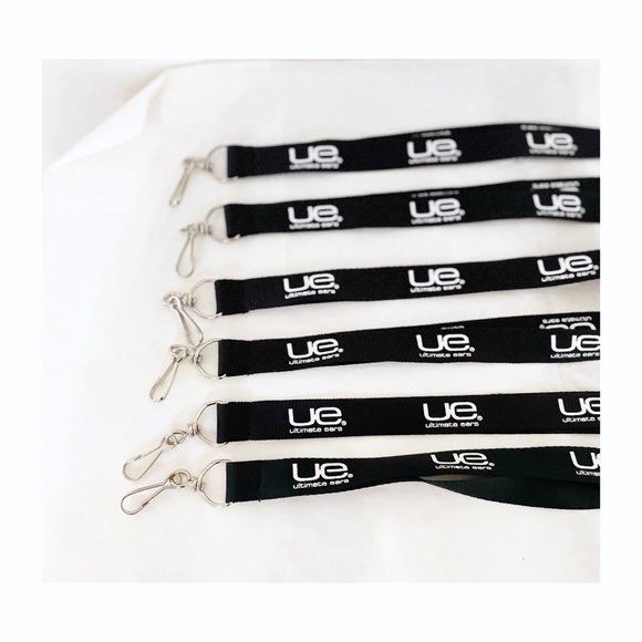 NEW Lot/Set of 6 Ultimate Ears Black Necklace Fabric Lanyard for ID Badge - Pic - Picture 2 of 2